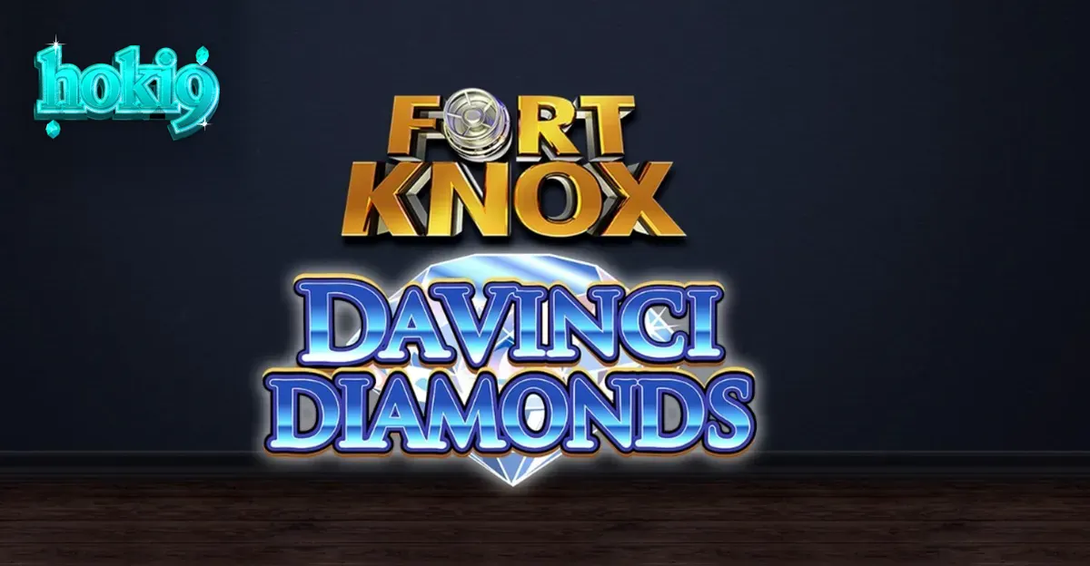 Tampilan visual slot Fort Knox Da Vinci Diamonds dengan elemen seni dan brankas